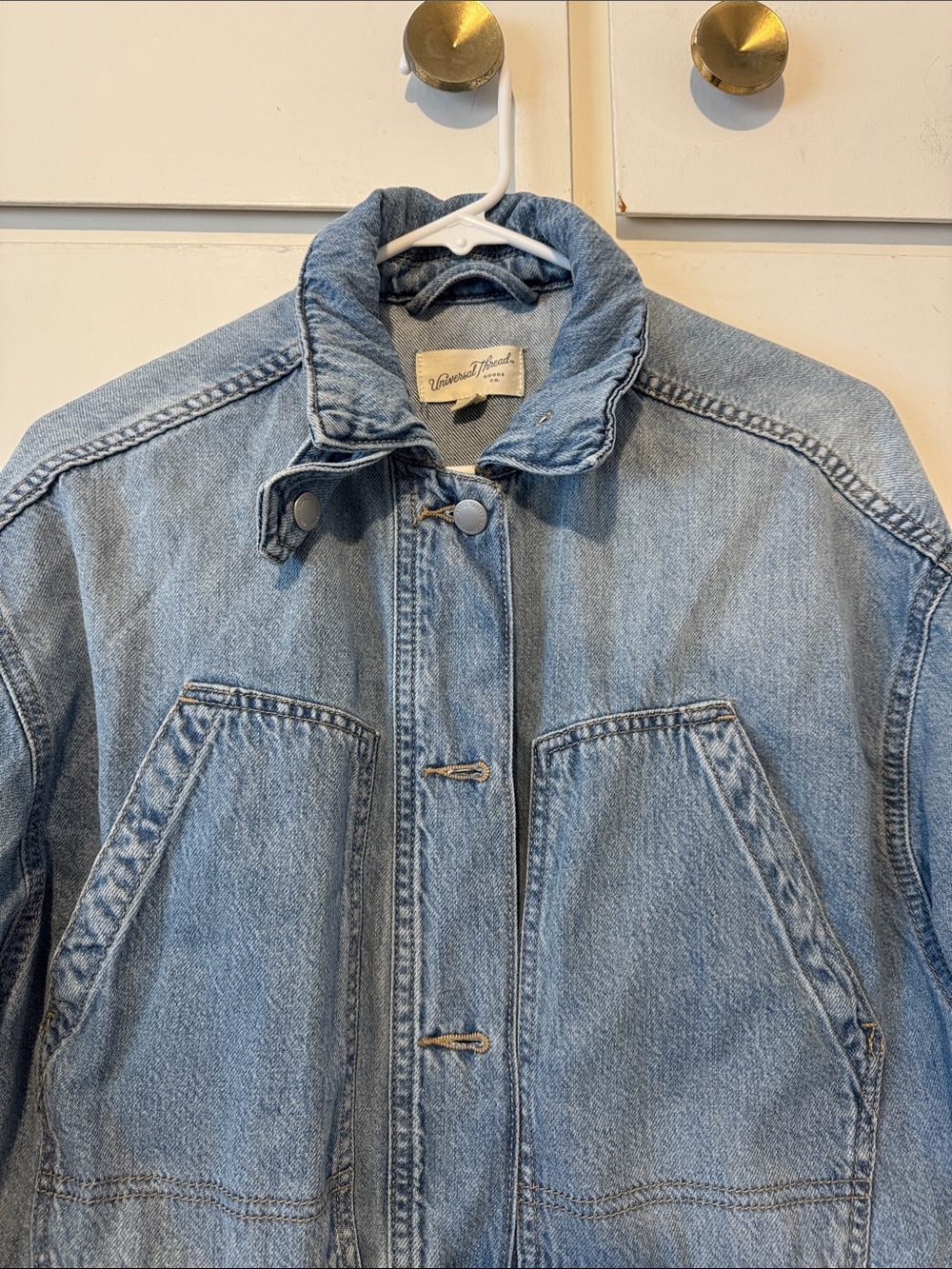 Universal Thread Light Blue Denim Jacket with Drawstring Waist - Picture 2 of 5
